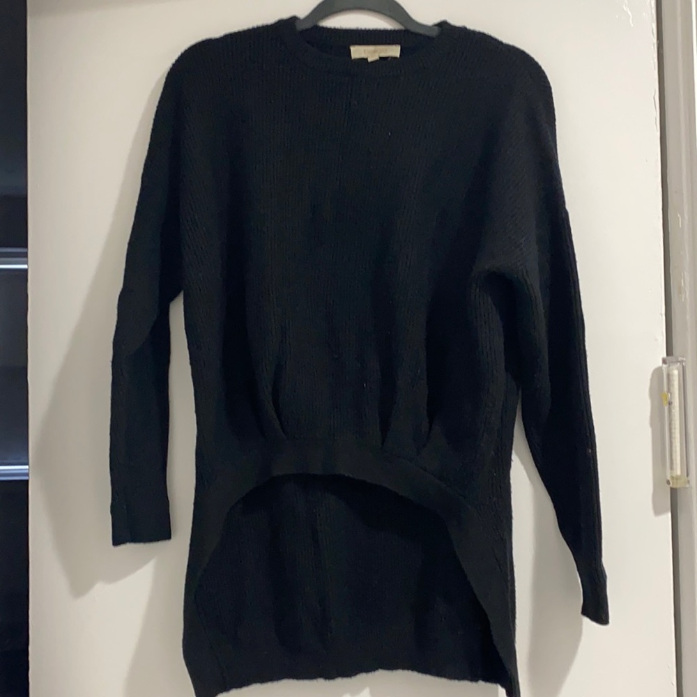 Black high-low sweater top